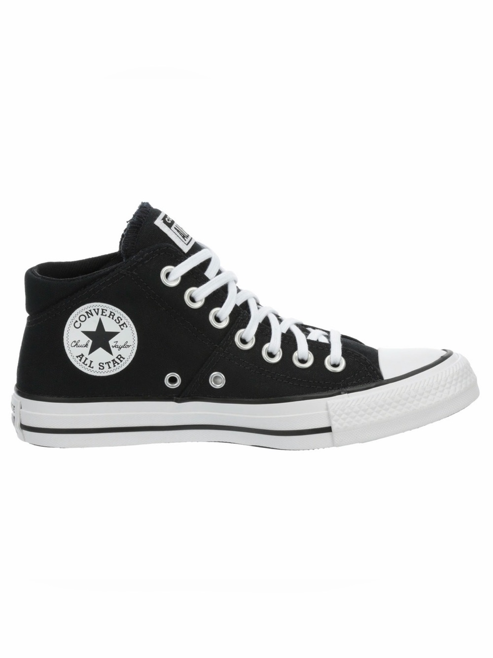 Converse All Star Women’s Black High-Top Sneakers with White Logo Insole, size 7